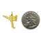 14K Yellow Gold Kicking Karate Man Charm Martial Arts Jewerly 25mm x 20mm